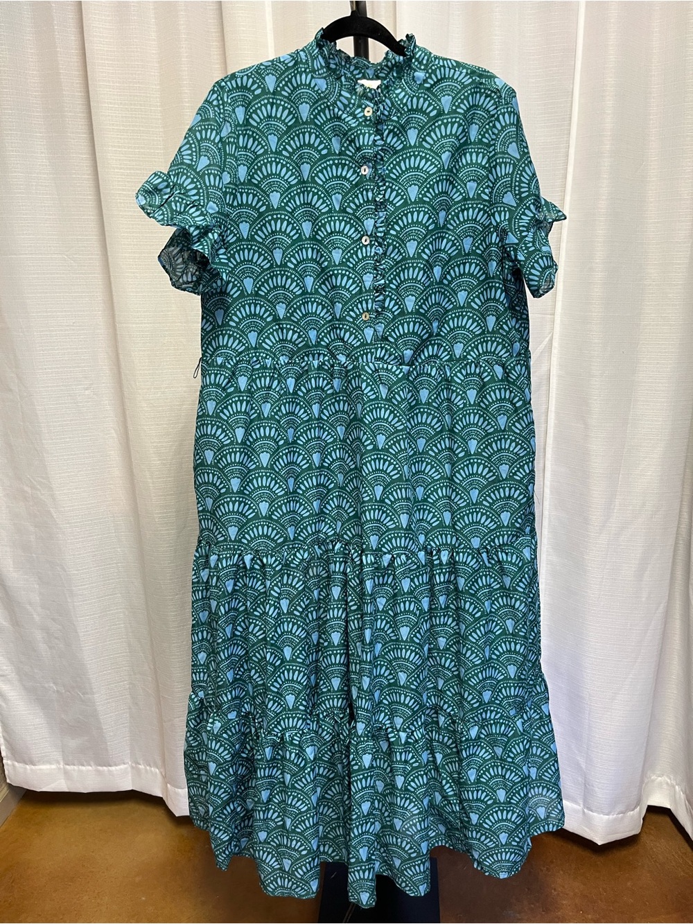 J.Marie Collections Nora Maxi Dress short sleeve | size XL